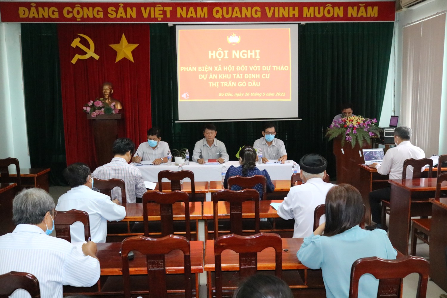 Ủy ban Mặt trận Tổ quốc Việt Nam huyện Gò Dầu tổ chức hội nghị phản biện xã hội dự thảo “Dự án khu tái định cư thị trấn Gò Dầu”