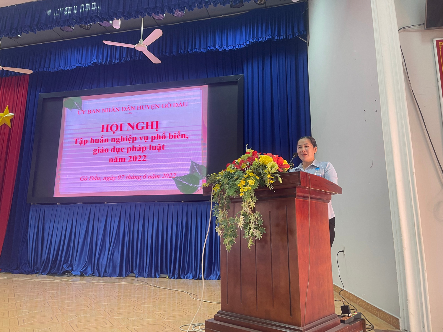 Ủy ban nhân dân huyện Gò Dầu tổ chức tập huấn cho báo cáo viên, tuyên truyền viên pháp luật