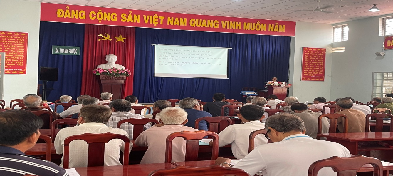 Ủy ban nhân dân xã Thanh Phước tổ chức tập huấn cho tuyên truyền viên pháp luật, hoà giải viên cơ sở